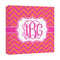 Pink & Orange Chevron Canvas Print - 12x12 (Personalized)