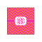 Pink & Orange Chevron Wood Print - 12x12 (Personalized)