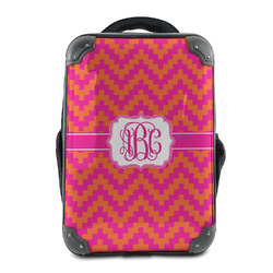 Pink & Orange Chevron 15" Hard Shell Backpack (Personalized)