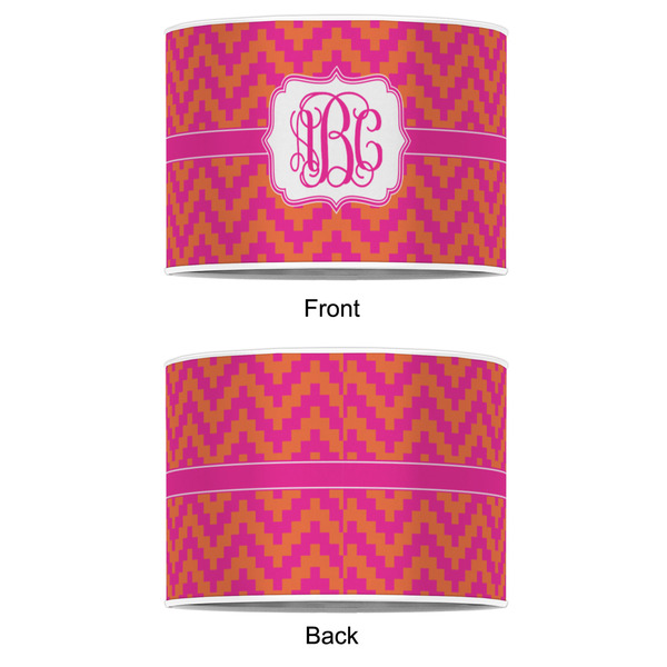 Pink & Orange Chevron 16" Drum Lampshade - APPROVAL (Poly Film)