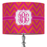Pink & Orange Chevron 16" Drum Lamp Shade - Fabric (Personalized)