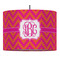 Pink & Orange Chevron Drum Pendant Lamp (Personalized)