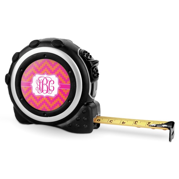 Custom Pink & Orange Chevron Tape Measure - 16 Ft (Personalized)