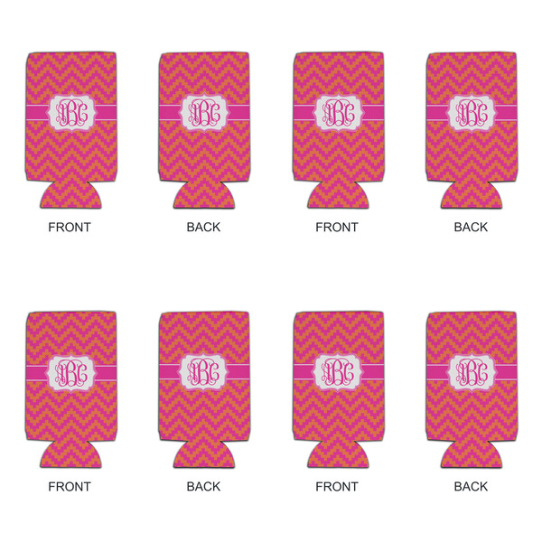 Pink & Orange Chevron 16oz Can Sleeve - Set of 4 - APPROVAL