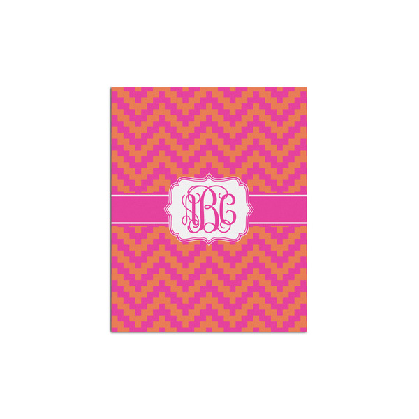 Custom Pink & Orange Chevron Poster - Multiple Sizes (Personalized)