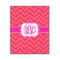 Pink & Orange Chevron Wood Print - 16x20 (Personalized)