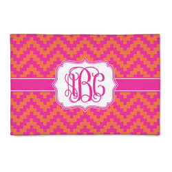 Pink & Orange Chevron Patio Rug (Personalized)