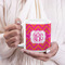 Pink & Orange Chevron 20oz Coffee Mug - LIFESTYLE