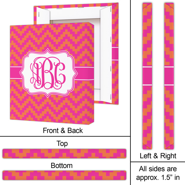 Pink & Orange Chevron 20x24 - Canvas Print - Approval