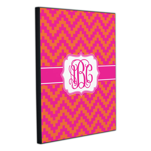 Pink & Orange Chevron 20x24 Wood Print - Angle View