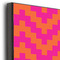 Pink & Orange Chevron 20x24 Wood Print - Closeup