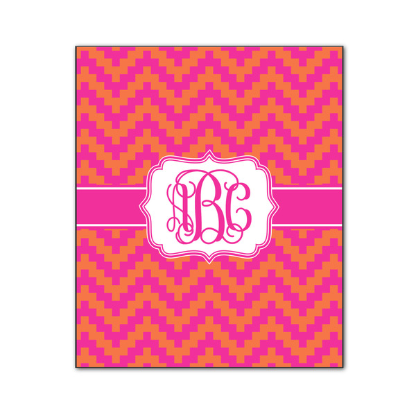 Pink & Orange Chevron 20x24 Wood Print - Front View