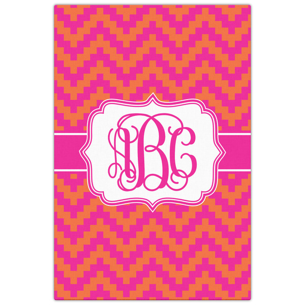 Pink & Orange Chevron 20x30 - Canvas Print - Front View