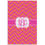 Pink & Orange Chevron Poster - Matte - 24x36 (Personalized)