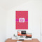 Pink & Orange Chevron 24x36 - Matte Poster - On the Wall