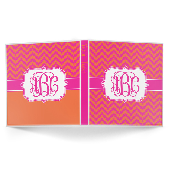 Pink & Orange Chevron 3-Ring Binder Approval- 1in