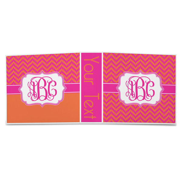 Pink & Orange Chevron 3-Ring Binder Approval- 3in