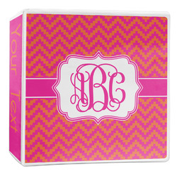 Pink & Orange Chevron 3-Ring Binder - 2 inch (Personalized)