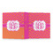 Pink & Orange Chevron 3 Ring Binders - Full Wrap - 1" - OPEN OUTSIDE