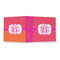 Pink & Orange Chevron 3 Ring Binders - Full Wrap - 2" - OPEN OUTSIDE