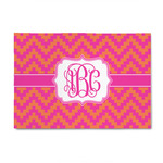 Pink & Orange Chevron 4' x 6' Indoor Area Rug (Personalized)