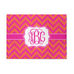 Pink & Orange Chevron Area Rug (Personalized)