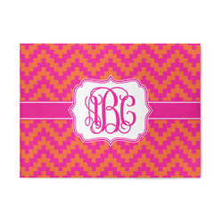 Pink & Orange Chevron 5' x 7' Patio Rug (Personalized)