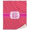 Pink & Orange Chevron Sherpa Throw Blanket (Personalized)