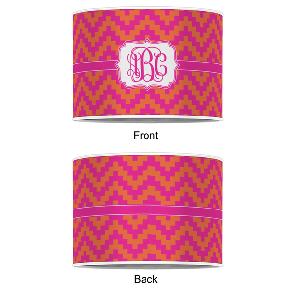 Pink & Orange Chevron 8" Drum Lampshade - APPROVAL (Poly Film)