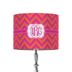 Pink & Orange Chevron 8" Drum Lamp Shade - Fabric (Personalized)