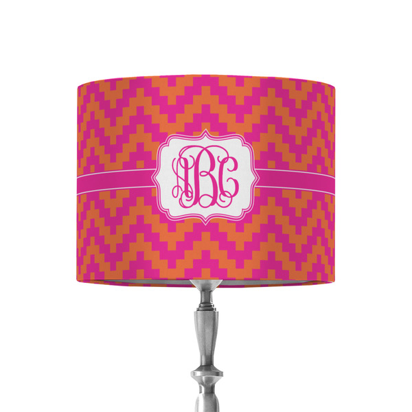 Custom Pink & Orange Chevron 8" Drum Lamp Shade - Fabric (Personalized)