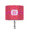 Pink & Orange Chevron 8" Drum Lamp Shade - Fabric (Personalized)