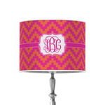 Pink & Orange Chevron 8" Drum Lamp Shade - Poly-film (Personalized)
