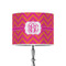 Pink & Orange Chevron 8" Drum Lamp Shade - Poly-film (Personalized)