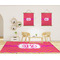 Pink & Orange Chevron 8'x10' Indoor Area Rugs - IN CONTEXT