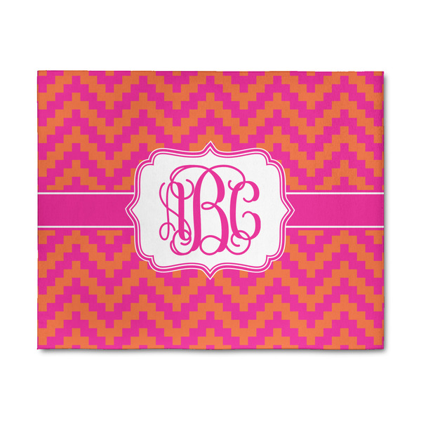 Custom Pink & Orange Chevron 8' x 10' Indoor Area Rug (Personalized)