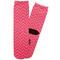 Pink & Orange Chevron Adult Crew Socks - Single Pair - Front and Back