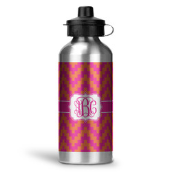 Pink & Orange Chevron Water Bottles - 20 oz - Aluminum (Personalized)