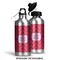 Pink & Orange Chevron Aluminum Water Bottle - Alternate lid options