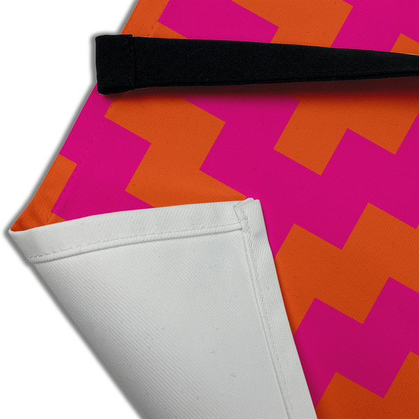 Pink & Orange Chevron Apron - (Detail)