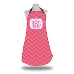 Pink & Orange Chevron Apron w/ Monogram