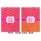 Pink & Orange Chevron Baby Blanket (Double Sided - Printed Front and Back)