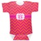 Pink & Orange Chevron Baby Bodysuit (Personalized)