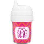 Pink & Orange Chevron Baby Sippy Cup (Personalized)