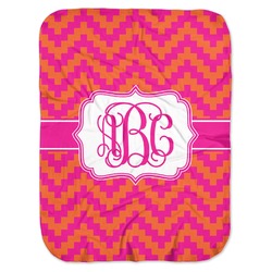 Pink & Orange Chevron Baby Swaddling Blanket (Personalized)