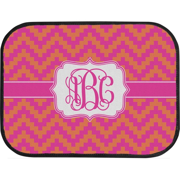 Pink & Orange Chevron Custom Car Floor Mats (Back Seat)