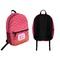 Pink & Orange Chevron Backpack front and back - Apvl
