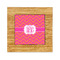 Pink & Orange Chevron Bamboo Trivet with Ceramic Tile Insert (Personalized)