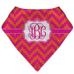 Pink & Orange Chevron Bandana Bib (Personalized)