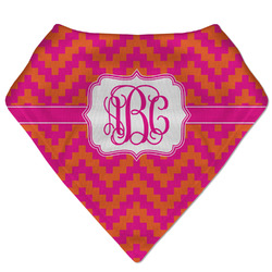 Pink & Orange Chevron Bandana Bib (Personalized)